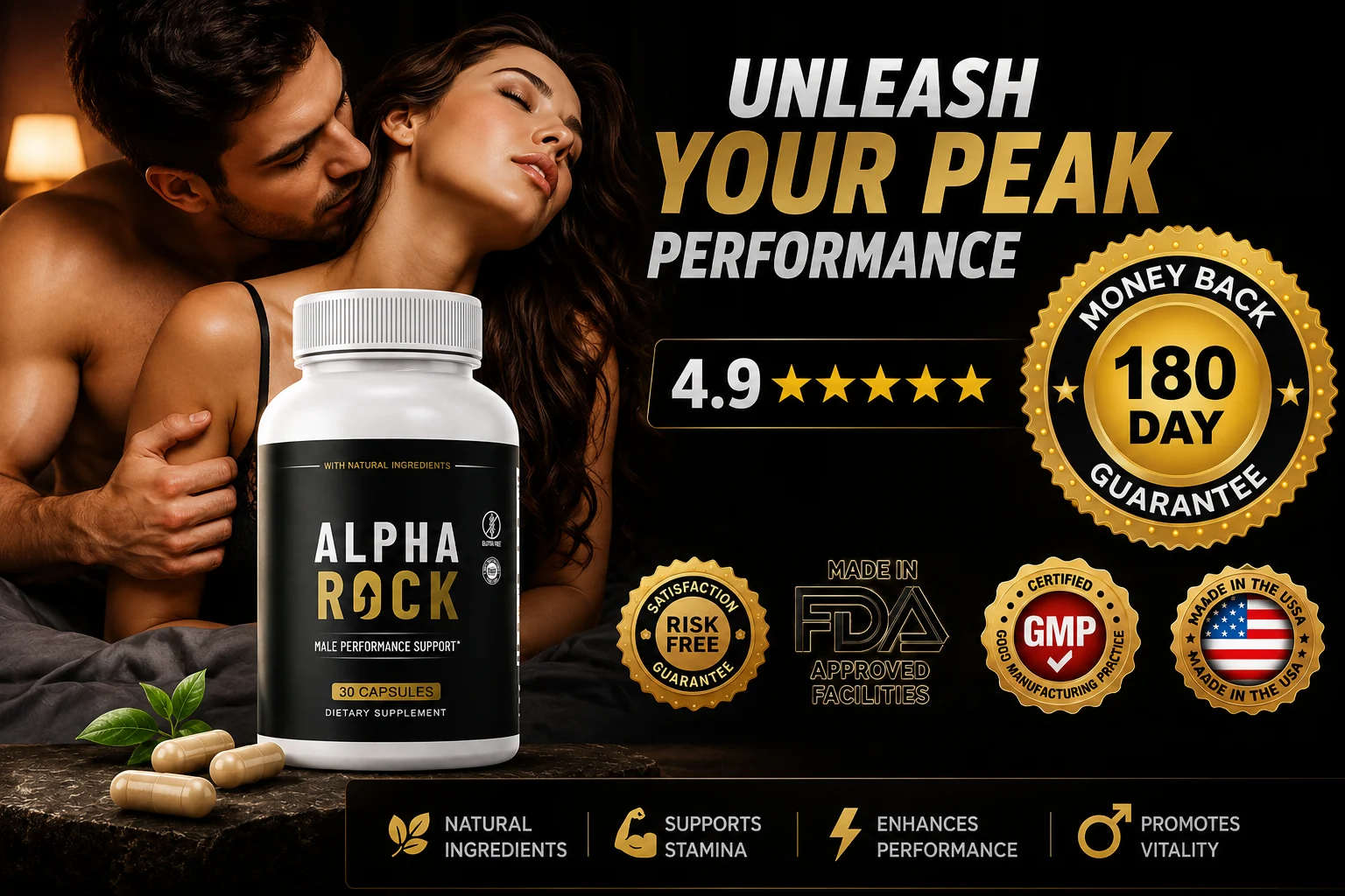 AlphaRock Natural Men's Wellness Supplement